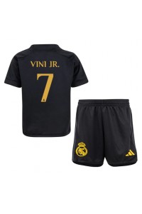 Real Madrid Vinicius Junior #7 Jalkapallovaatteet Lasten Kolmas peliasu 2023-24 Lyhythihainen (+ Lyhyet housut)